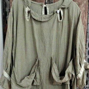 Magnolia Pearl European Linen Tunic Natural Beige
